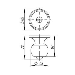 Ручка защелка AJAX 6082 CP-P (без фик.) хром /39529/