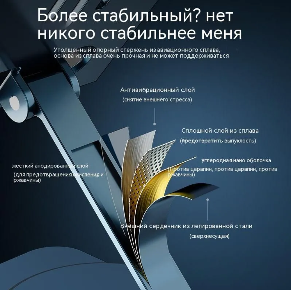 Подставка для телефона, планшета, металлическая,  вращающаяся. Держатель для телефона. Подставка под телефон, универсальная портативная,  цвет белый