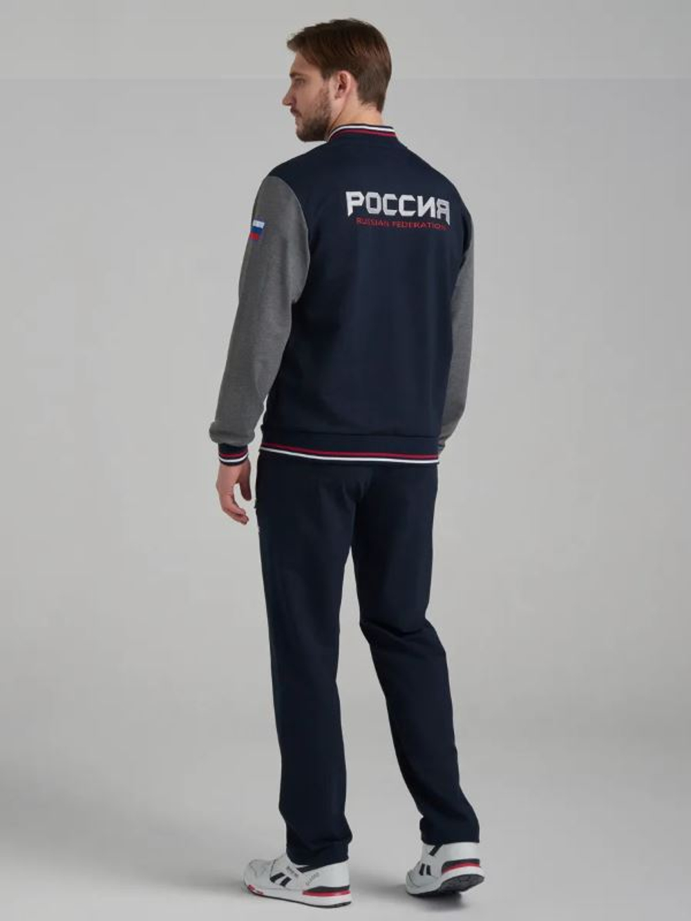 Спортивный костюм мужской RUSSIA 11M-RT-1751 темно-синий