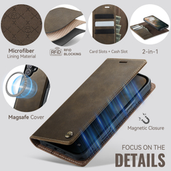 Чехол-кошелек CaseMe 2 in 1 MagSafe iPhone 17