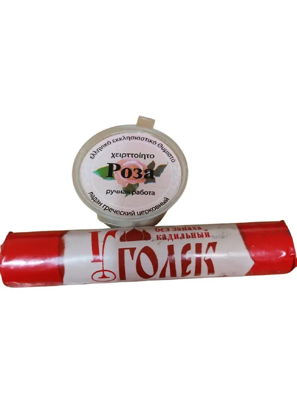 Ладан cоборный "Роза", белый 10гр. , уголь.