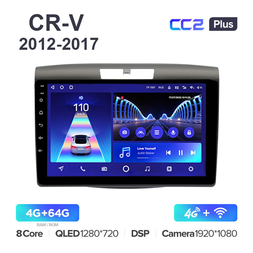 Teyes CC2 Plus 9"для Honda CR-V 2012-2017