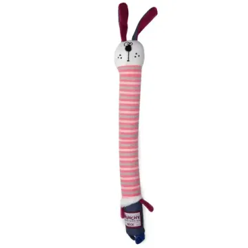 GigWi CRUNCHY NECK Игрушка для собак Заяц с хрустящей шеей и пищалкой 28см