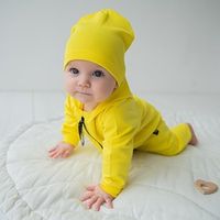 Комбинезон с капюшоном "Bb team yellow" облегченный 0+