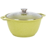 Кастрюля-жаровня 3л «Trendy style» (lime) со стеклянной крышкой ж31tsl