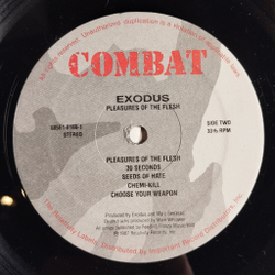 Винтажная виниловая пластинка LP Exodus Pleasures Of The Flesh (USA 1987)