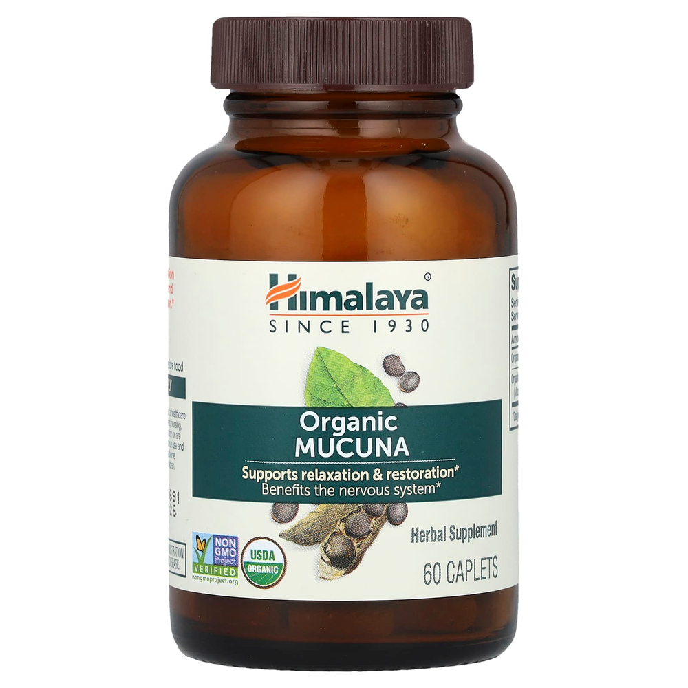 Himalaya, органическая мукуна, 60 капсул
