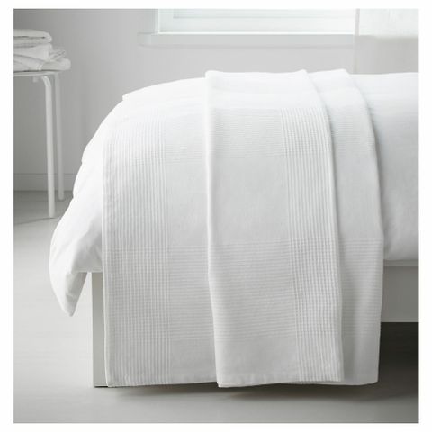 Покрывало IKEA INDIRA (ИНДИРА), Белый, 150х250 см