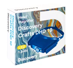 Упаковка лупы налобной Discovery Crafts DHD 10 с изображением устройства
