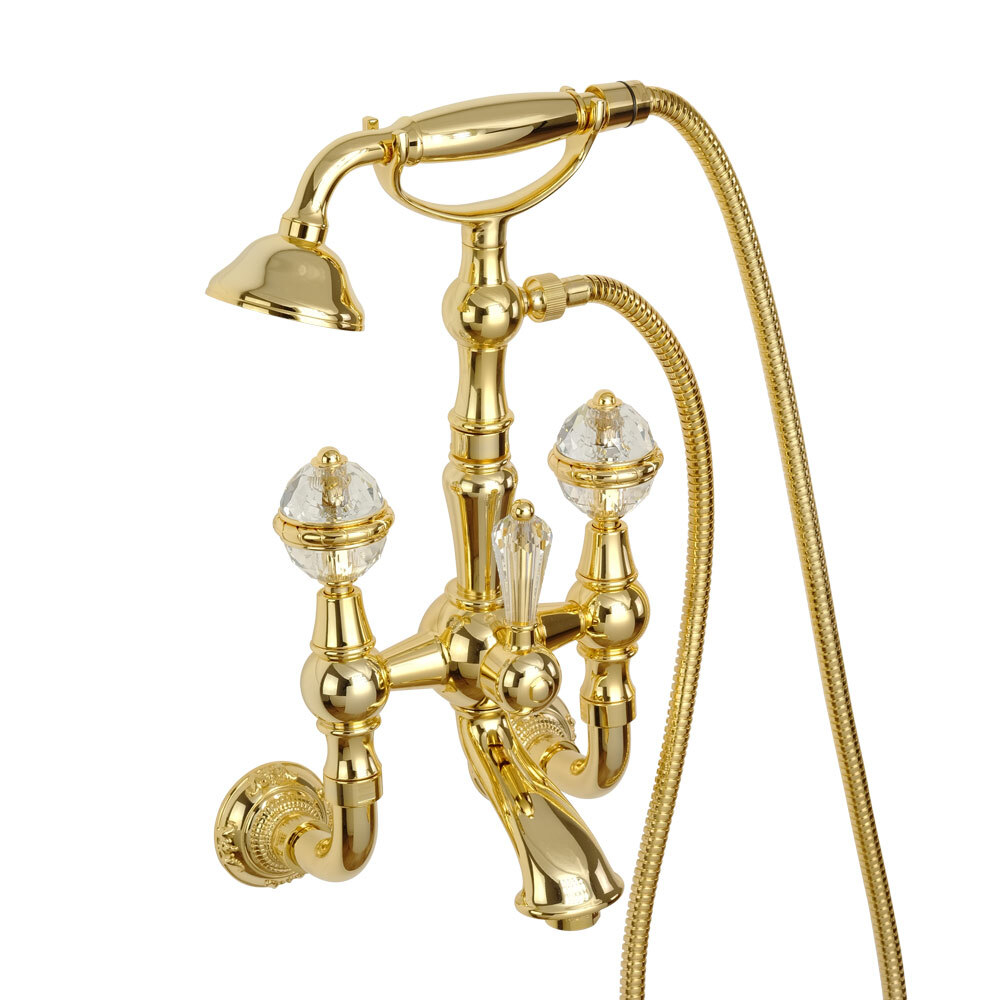 Смеситель для ванной Migliore Cristalia Swarovski 27181 ML.CRS-3702.DO золото купить