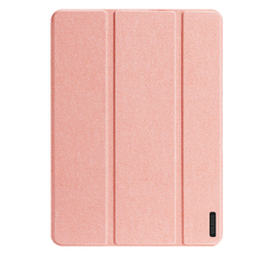 Чехол книжка розового цвета для планшета Samsung Galaxy Tab S11, серия Domo Series (с держателем для S Pen и функцией автоматического перехода в спящий режим) от Dux Ducis
