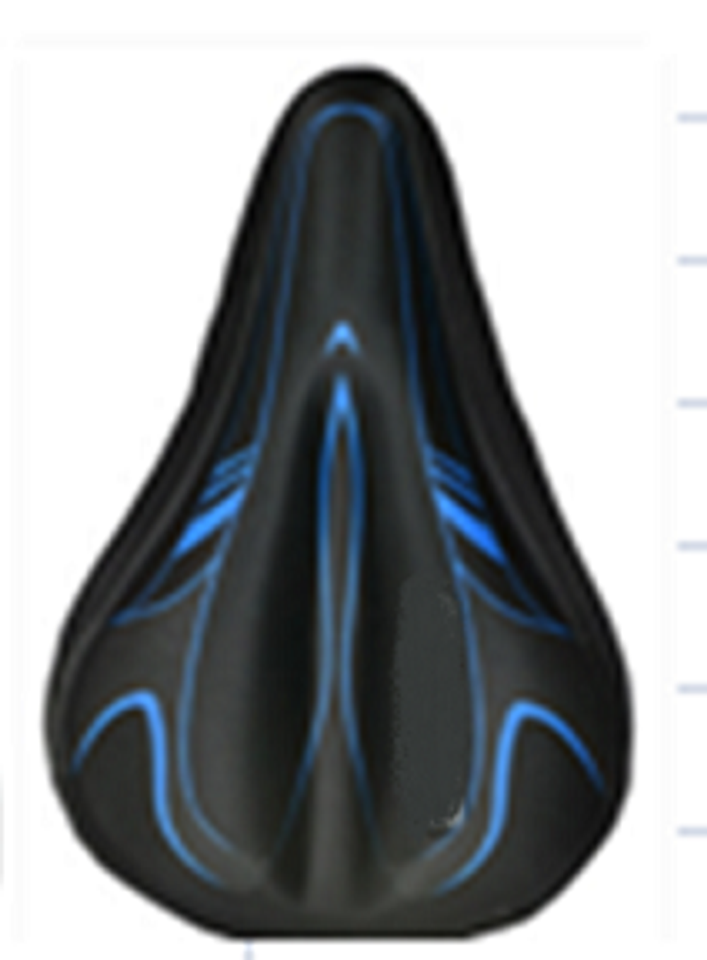 Накладка гелевая на седло 270*180мм, 200гр, черно/синяя XD 05 black/blue