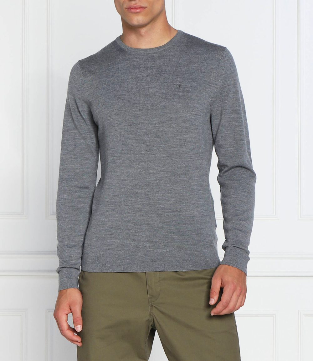 Хлопковый свитер Calvin Klein - графитовый(K10K109474)