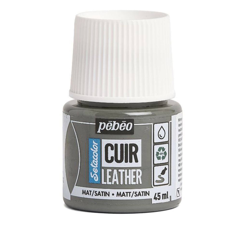 Краска по коже Setacolor 45 мл, 295622 Серый бетон, Pebeo, 295622 Краска по коже Setacolor 45 мл, 295622 Серый бетон, Pebeo, 295622