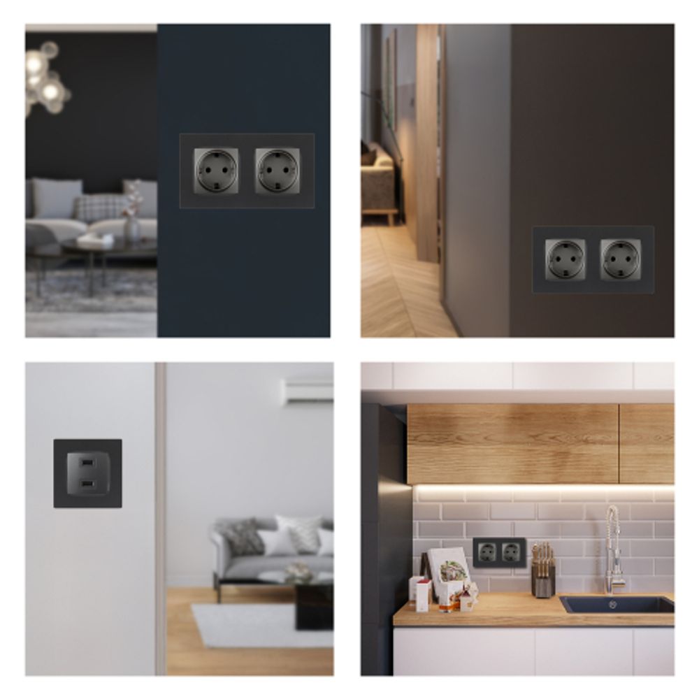 12-4110-12 ЭРА Устройство зарядное USB, 230В/5В-2100мА, IP20, Эра12, графит | Эра 12