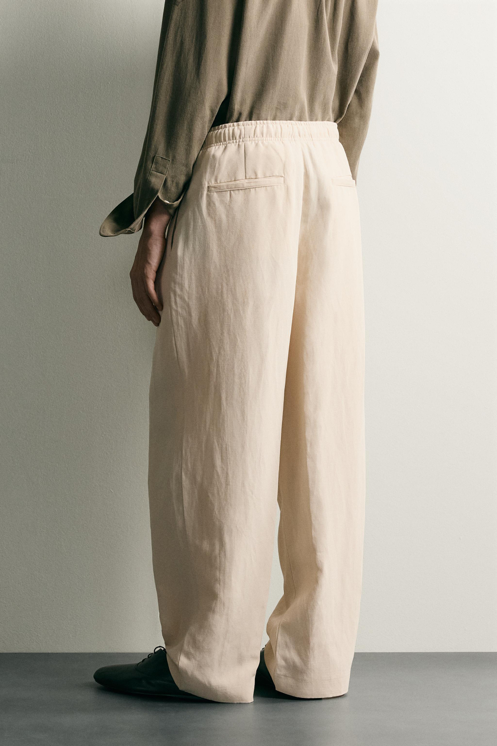 БРЮКИ RELAXED FIT ИЗ ВИСКОЗЫ И ЛЬНА — ZARA