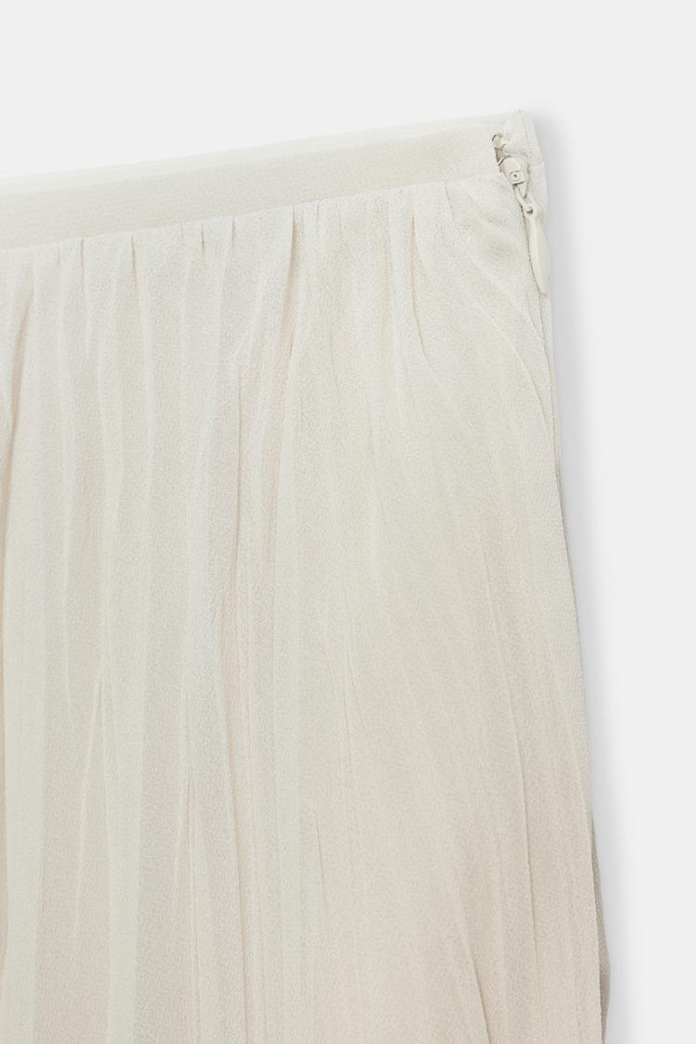 ZARA ПЛИССИРОВАННАЯ ЮБКА МИДИ — ZW COLLECTION, СВЕТЛО-СЕРЫЙ