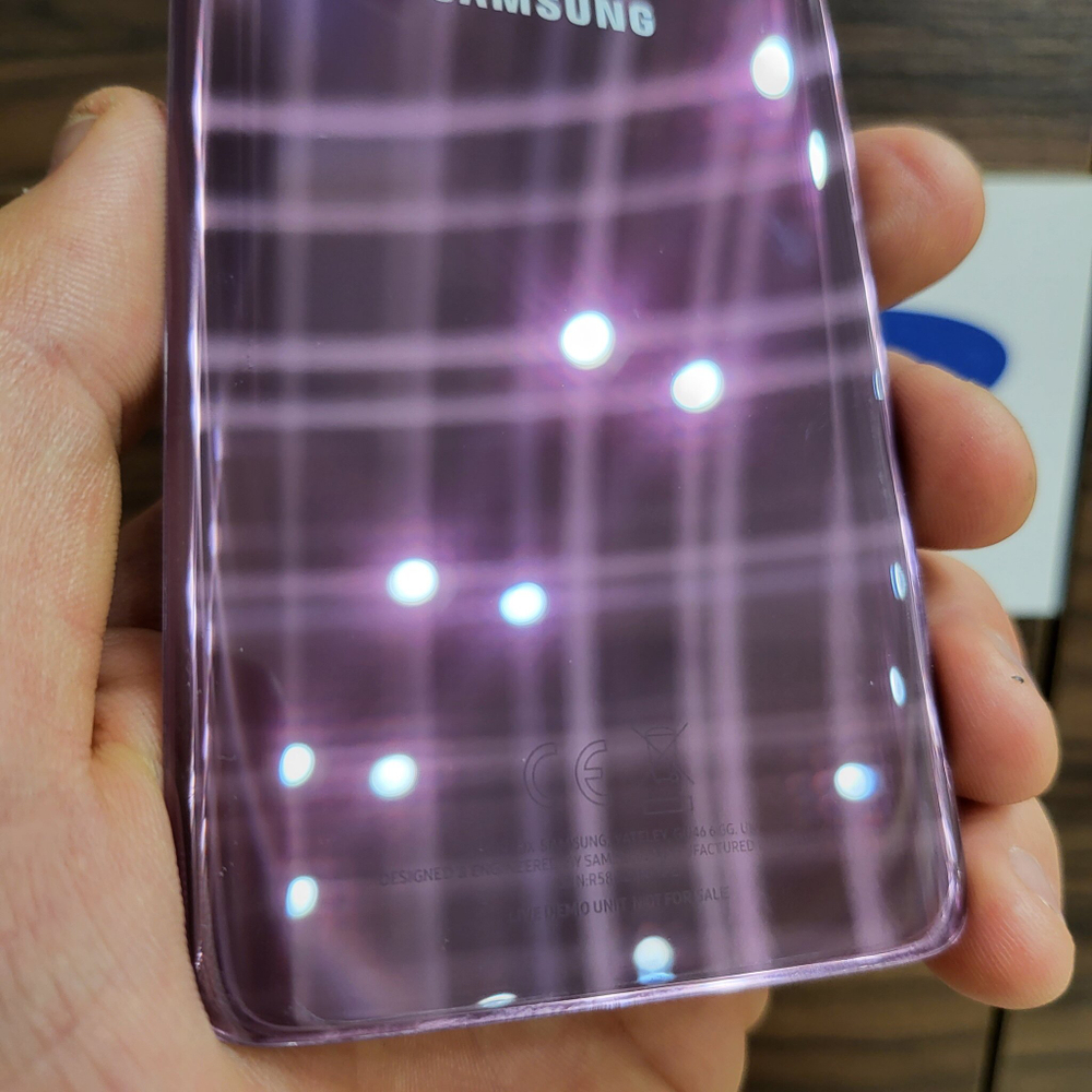 Крышка для Samsung S9 оригинальная (заднее стекло) цвет: сиреневый