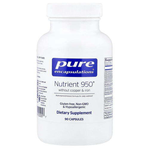 Pure Encapsulations, Nutrient 950® Without Copper & Iron, 90 Capsules
