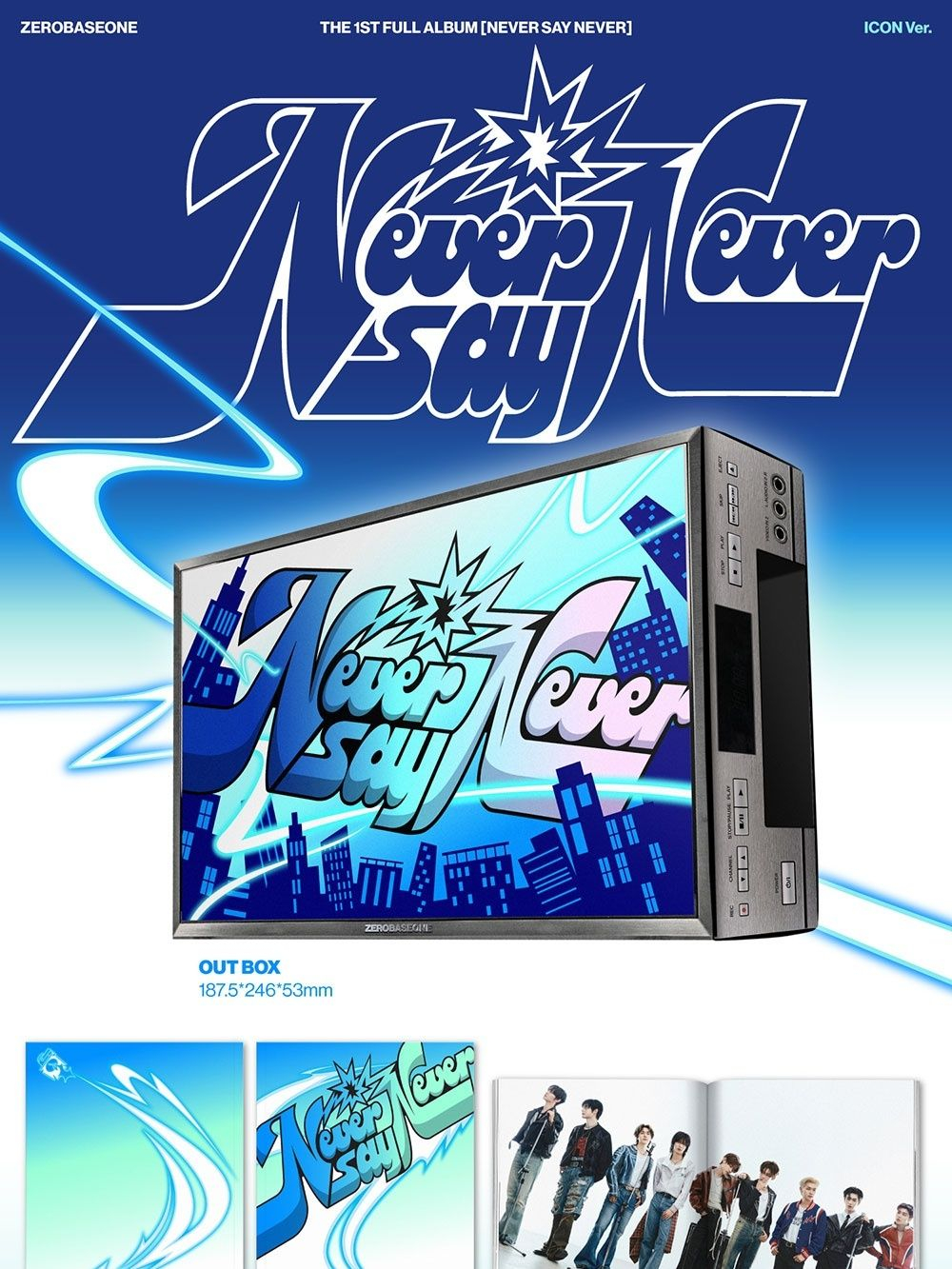 Альбом ZEROBASEONE - NEVER SAY NEVER 1st Album PHOTOBOOK 2 Version SET