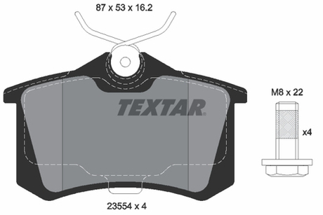 TEXTAR - 2355406-TET - Brake Pad Set, disc brake