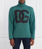 Хлопковый гольф Dolce & Gabbana - бирюзовый(GXR18T JFMN1)