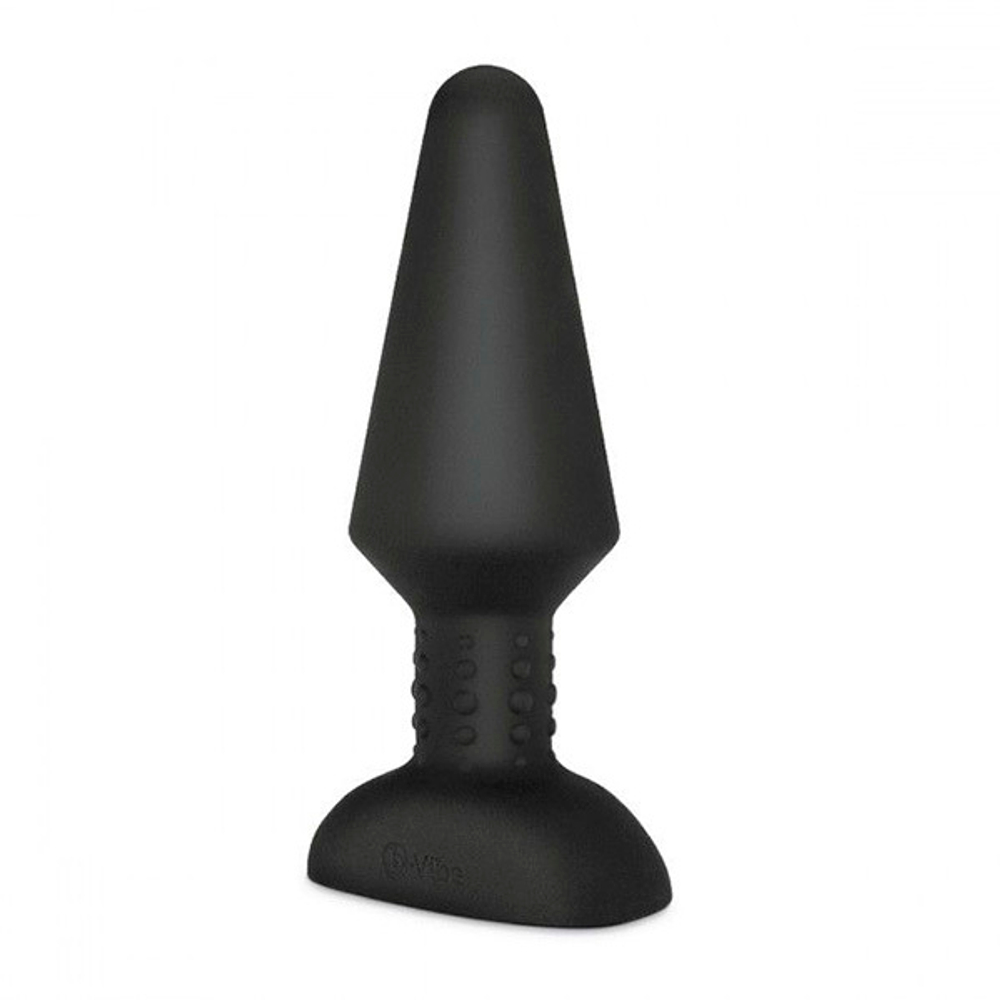 Большая черная вибропробка с эффектом римминга 16см b-Vibe Rimming Plug XL BV-016-BLK