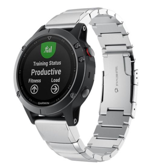 Ремешок спортивный металлический для смарт-часов Garmin Fenix 5/5 Plus 6/6 Pro/7/Approach/ Quaitx/ MARQseries/ Forerunner/ Instinct 22 мм