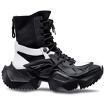 OGR MECHA Coutrue Mecha Fashion Apparel Collection Ankle Boots Unisex Black White