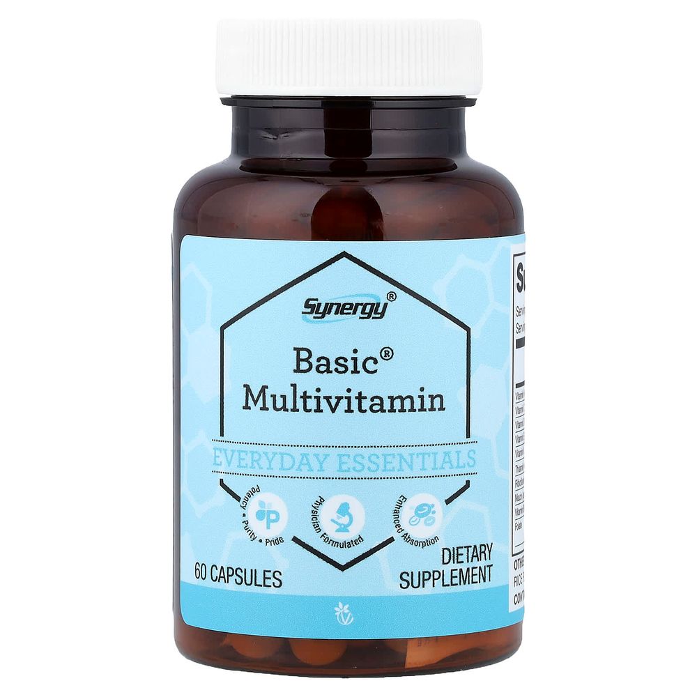 Vitacost, Synergy®, Basic® Multivitamin, 60 Capsules