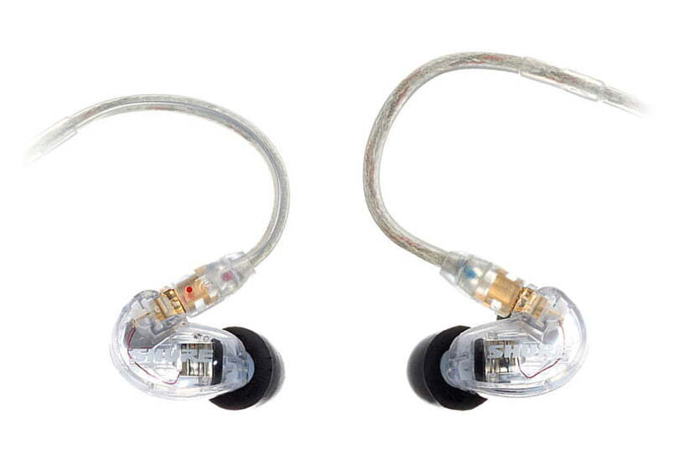 SHURE SE215-CL-EFS наушники внутриканальные (наушники вставные) с одним динамическим драйвером, прозрачные.