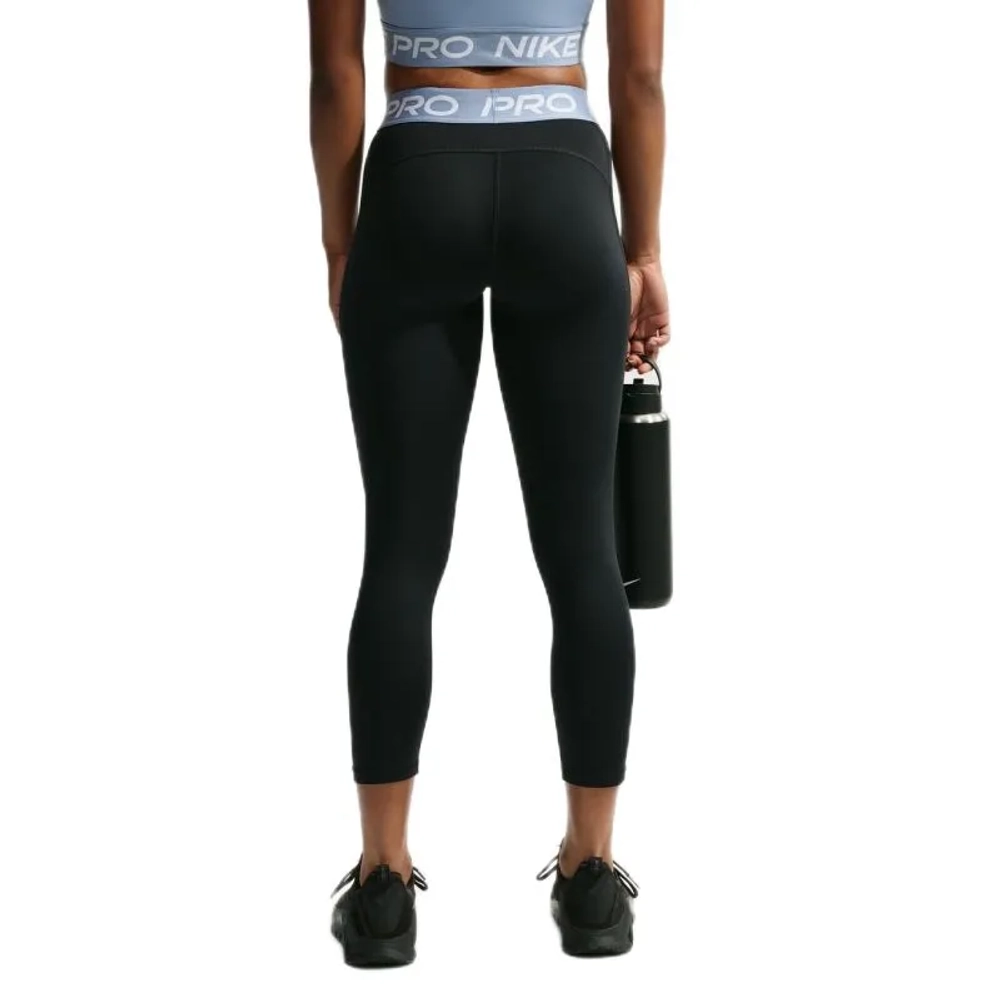 Леггинсы Nike Pro Mid-Rise Crop - black/work blue/white