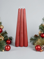 Тёплый свет Рождества: набор свечей в красном цвете, набор 3шт.