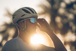 Спортивные очки 100% HYPERCRAFT SQ Soft Tact White - HiPER Blue Mirror Lens