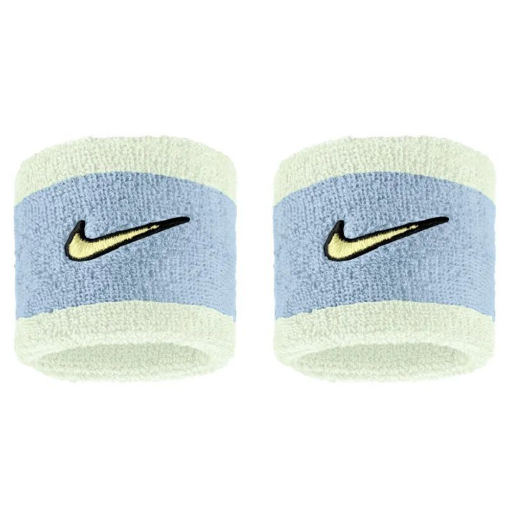 Теннисные напульсники Nike Swoosh Classic 2P - cream/sky blue
