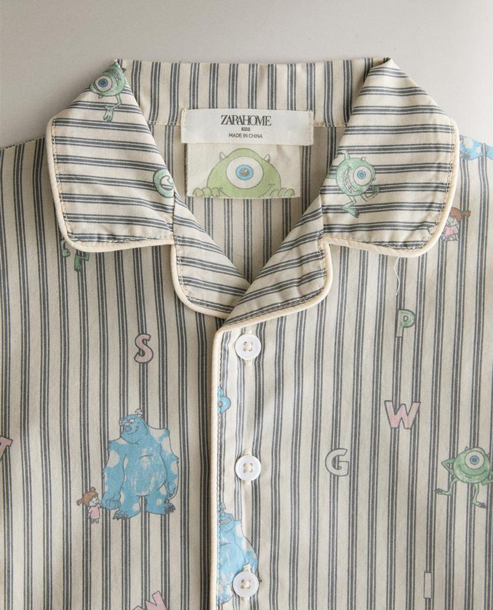 ZARA HOME ДЕТСКАЯ ПИЖАМА ИЗ ПОПЛИНА «КОРПОРАЦИЯ МОНСТРОВ» ©DISNEY/PIXAR, СЕРЫЙ