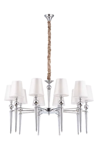Люстра подвесная NewRgy 8661/10CR CHROME, 10×40 Вт, хромированная