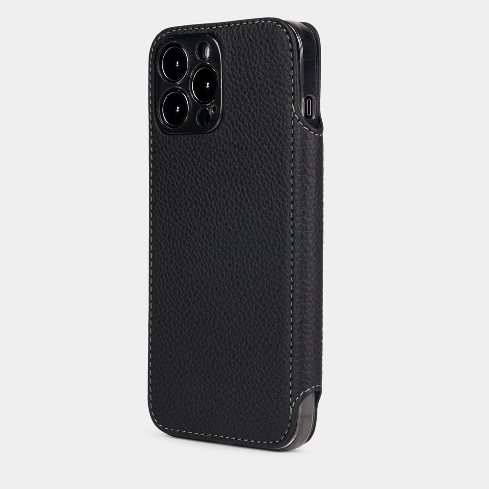 Чехол кожаный Benoit для iPhone 13 Pro цвета черный