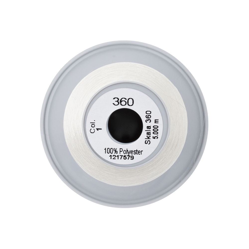 Нитки некрученые Gutermann Skala 360 (5000 метров), 1 кат. | _001 молочный (сумрачно-белый)