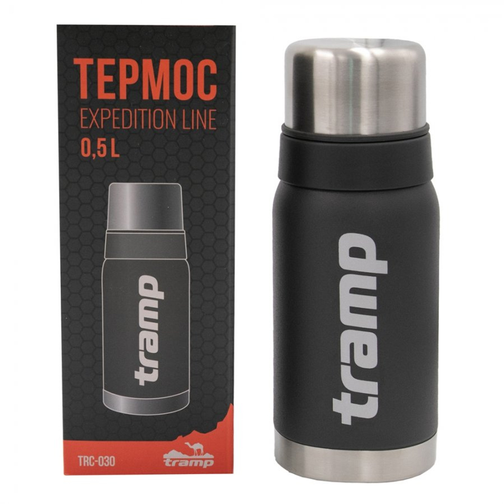 Термос TRAMP Expedition line 0.5 л, артикул TRC-030, цвет Серый