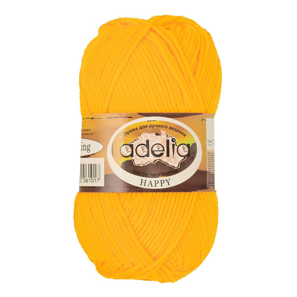 Пряжа Adelia Happy / уп.10 мот. по 50г, 128 м, 06 яр. желтый Пряжа Adelia Happy / уп.10 мот. по 50г, 128 м, 06 яр. желтый