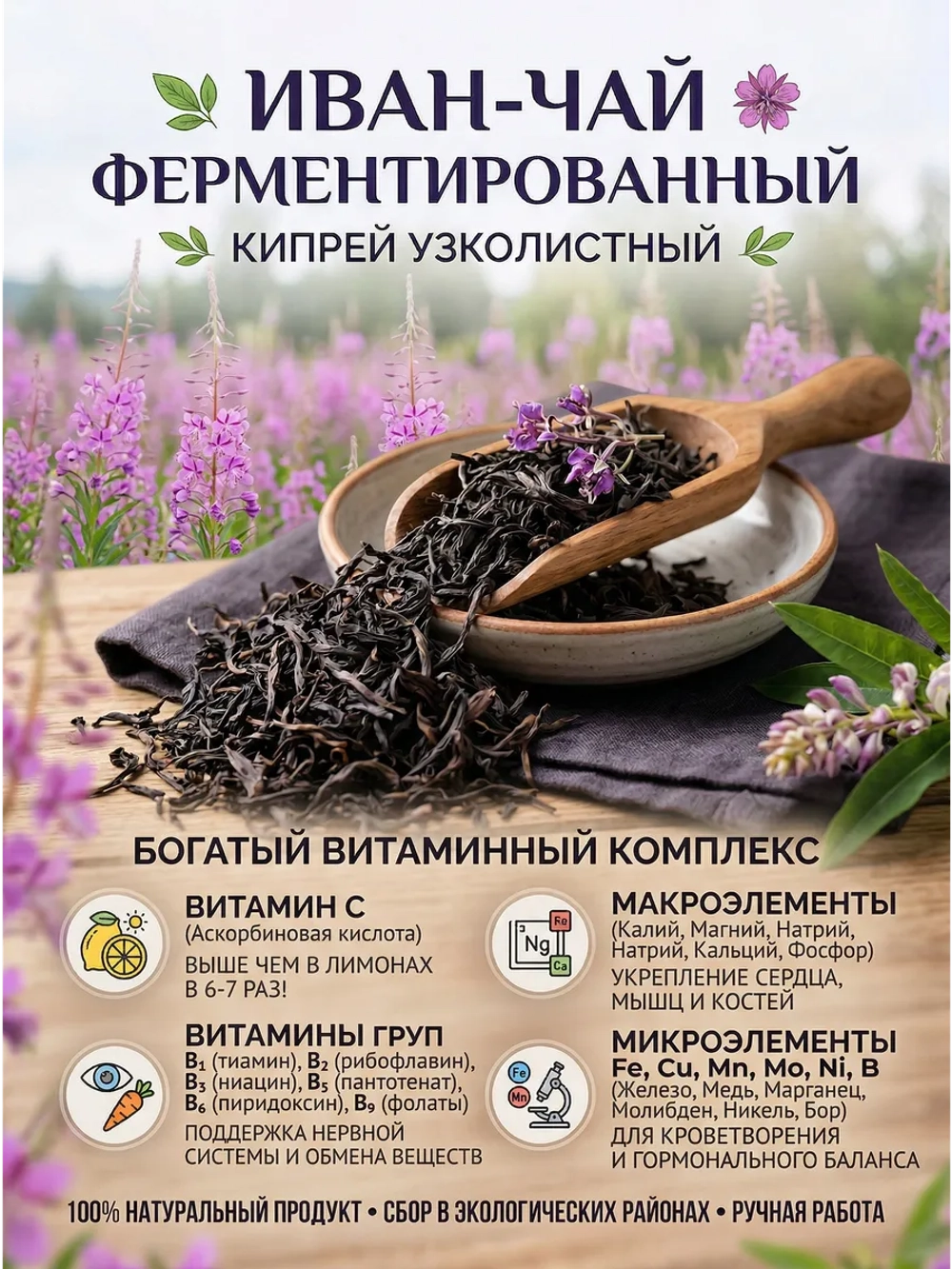Кипрей (иван-чай) листовой ферментированный