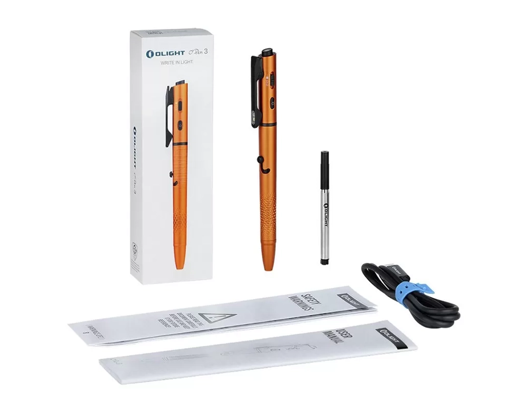 Тактическая ручка-фонарь Olight Open 3 Orange