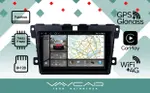 Магнитола для Mazda CX-7 2007-2012 - Vaycar VA41-0097-2K на Android 13, Быстрая, 2K QLED, CarPlay, 4G SIM-слот