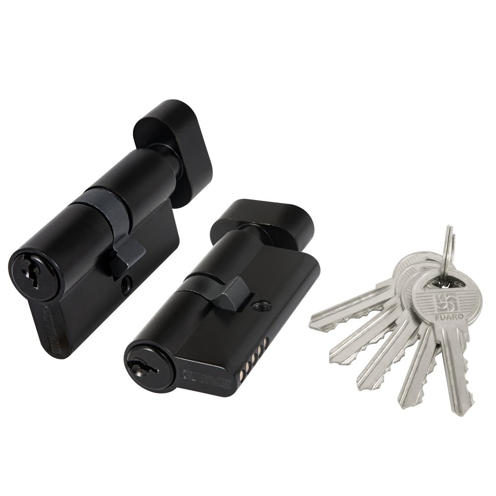 Цилиндровый Fuaro (Фуаро) механизм (100 ZM/70) 1000ZMKnob70(30+10+30) BL черный, 5 кл. с вертушкой Цилиндровый Fuaro (Фуаро) механизм (100 ZM/70) 1000ZMKnob70(30+10+30) BL черный, 5 кл. с вертушкой