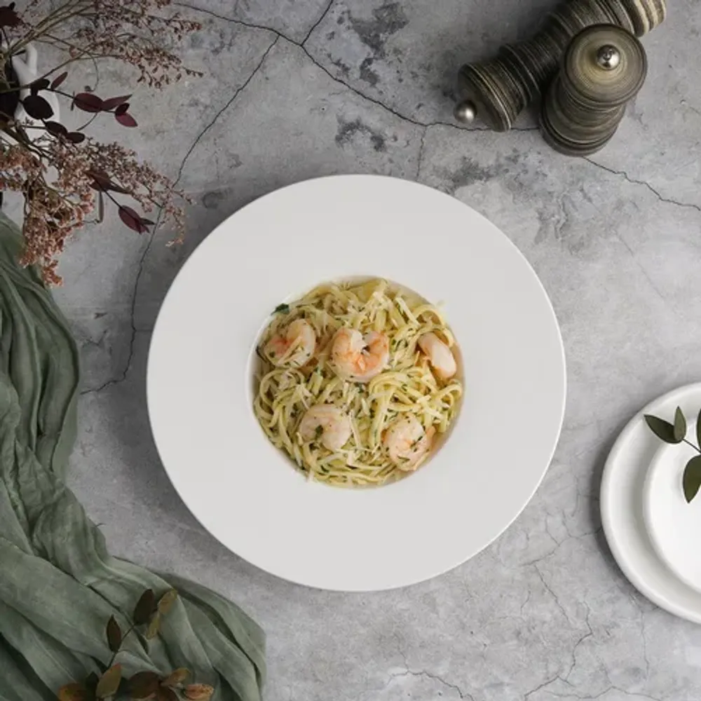 Тарелка глубокая 250 мл d 24 см h5 см для пасты белая фарфор P.L. Proff Cuisine [3]