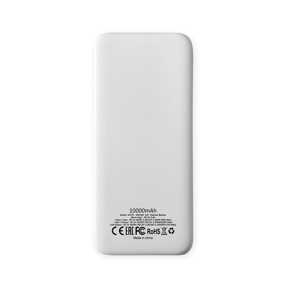 Внешний аккумулятор Kris soft touch, 10000mAh