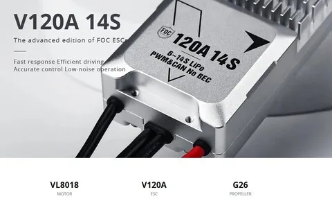 ESC регулятор мотора T-Motor V120A 6-14S PWM/CAN