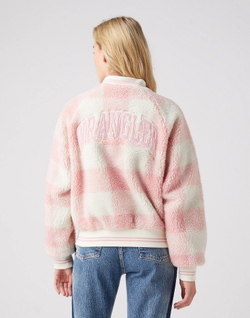 Куртка женская WRANGLER SHERPA BOMBER SILVER PINK