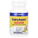 Enzymedica, DairyAssist®, жевательные таблетки с ванильным вкусом, 60 жевательных таблеток